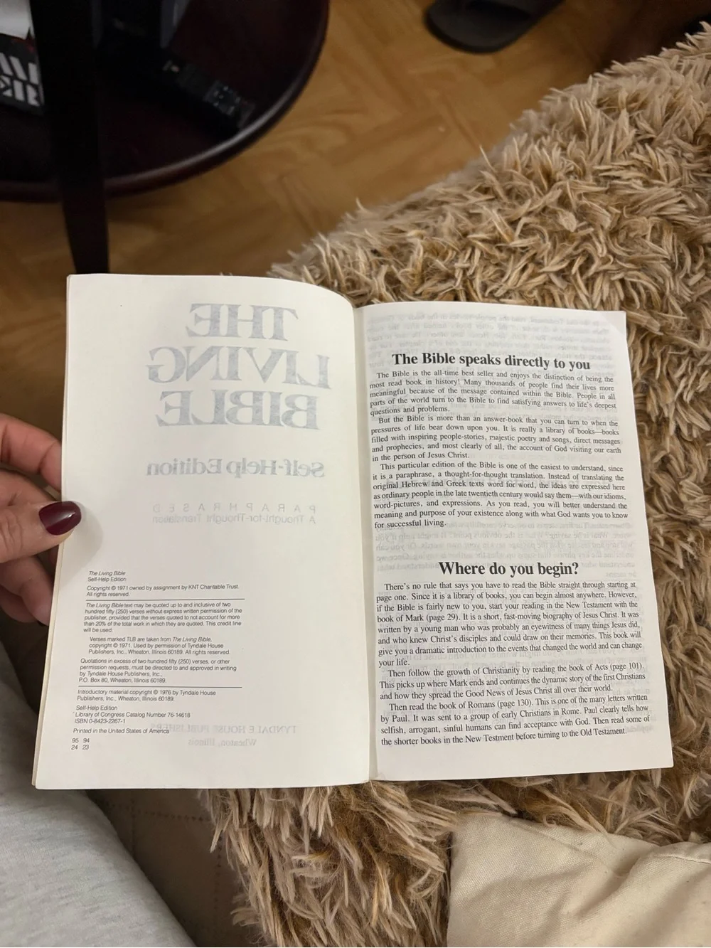 The Living Bible Self-Help Edition - Light Green Cover